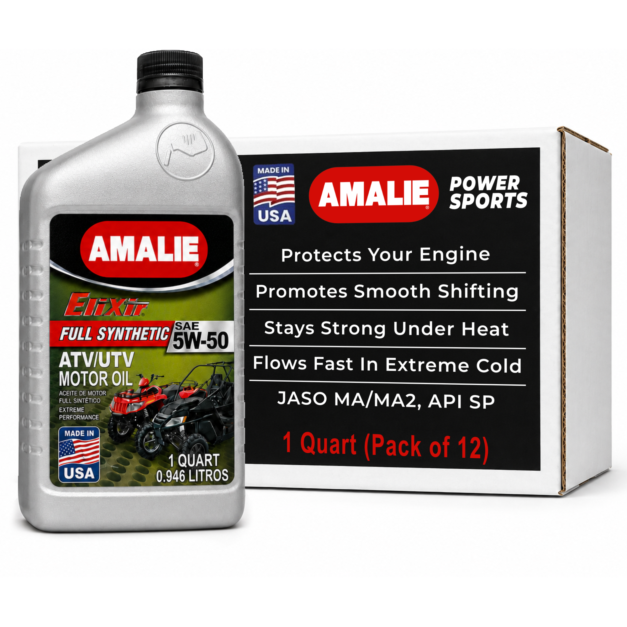 Amalie / Elixir Full Synthetic ATV/UTV 5W-50 — listing image 1