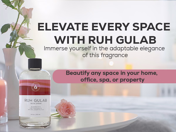 Aroma Country — Ruh Gulab / Rose Garden / A+ Content / Elevate any setting, composition 1, panel 1