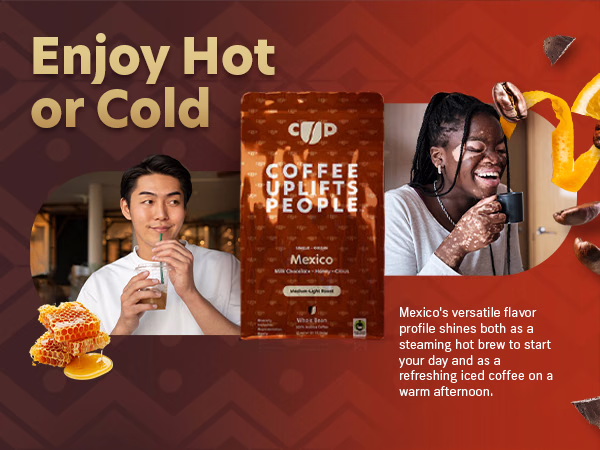 Coffee Uplifts People — Mexico / A+ Content, composition 1, panel 1