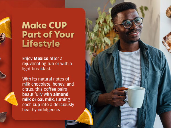 Coffee Uplifts People — Mexico / A+ Content, composition 1, panel 1