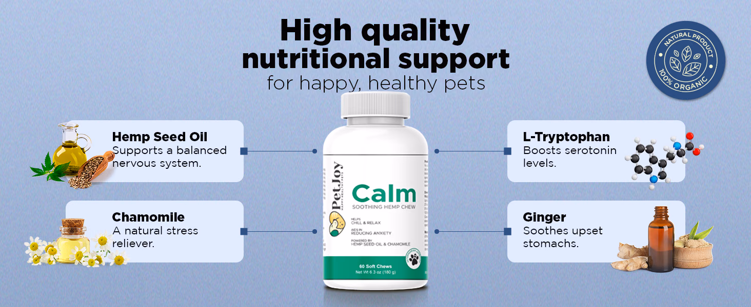 PetJoy — Calm Soothing Hemp Chews / A+ Content, composition 1, panel 1