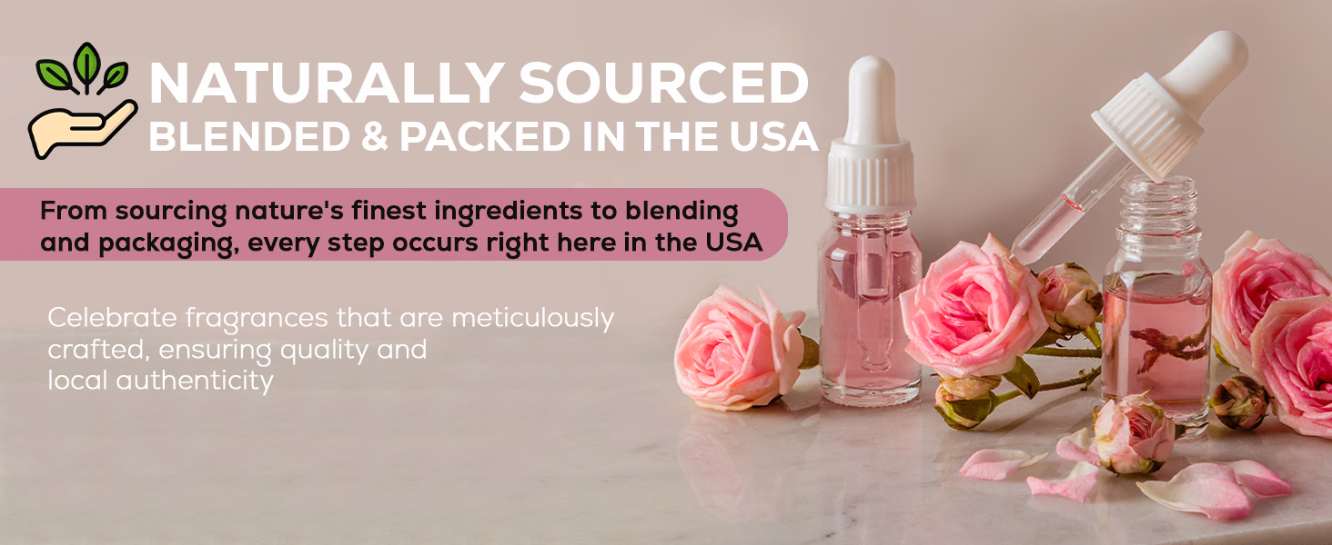 Aroma Country — Ruh Gulab / Rose Garden / A+ Content / Naturally sourced and made in the USA, composition 1, panel 1