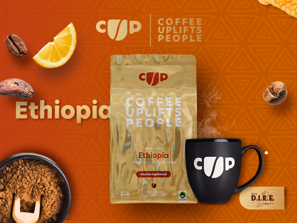 Coffee Uplifts People — Ethiopia / A+ Content, composition 1, panel 1