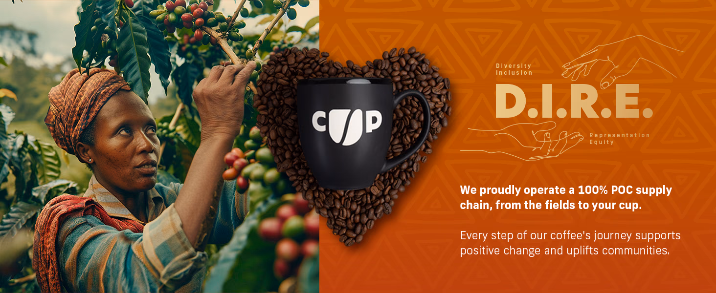 Coffee Uplifts People — Ethiopia / A+ Content, composition 1, panel 1