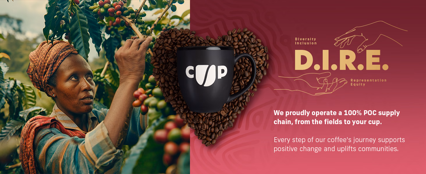 Coffee Uplifts People — Honey Berry Mocha Java / A+ Content, composition 1, panel 1