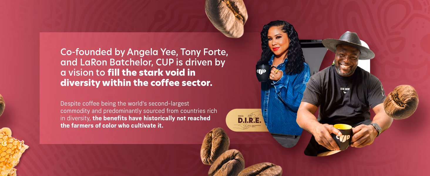 Coffee Uplifts People — Honey Berry Mocha Java / A+ Content / Meet the founders, composition 1, panel 1