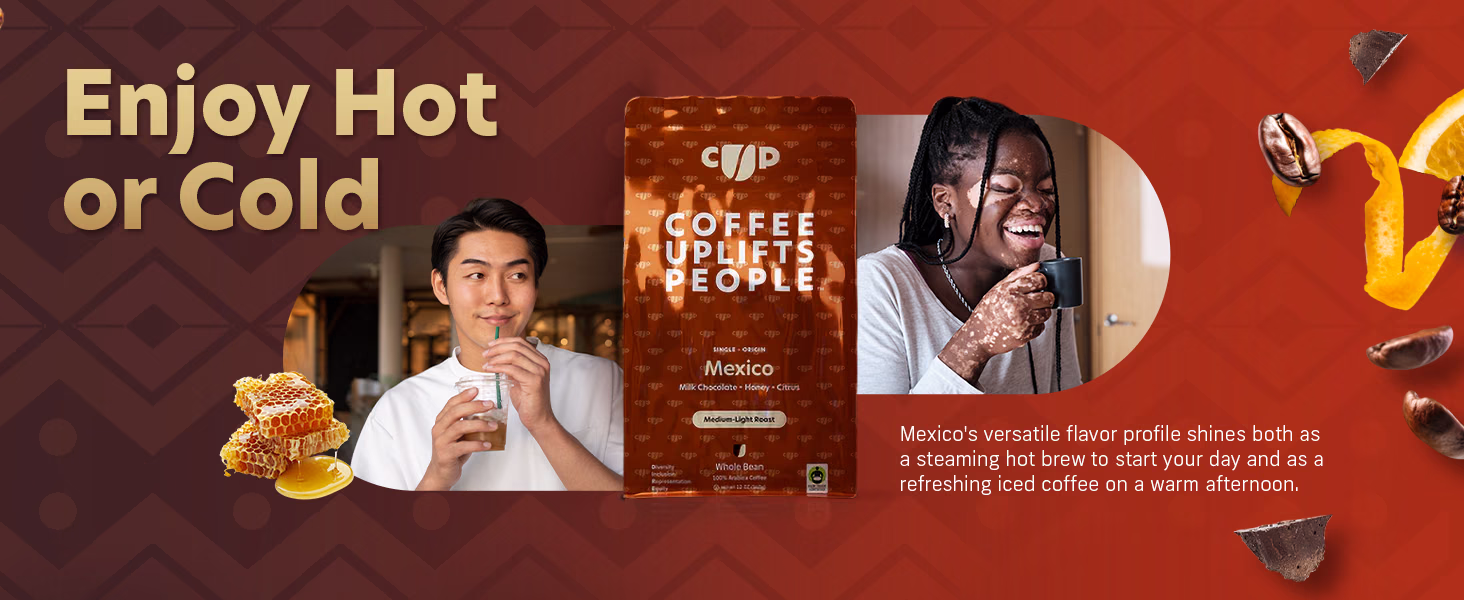 Coffee Uplifts People — Mexico / A+ Content, composition 1, panel 1