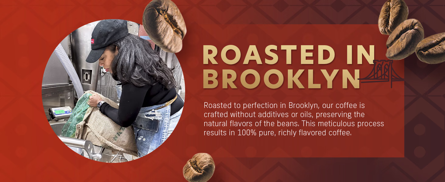 Coffee Uplifts People — Mexico / A+ Content / Roasted in Brooklyn, composition 1, panel 1