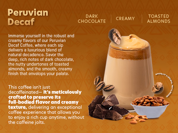 Coffee Uplifts People — Peruvian Decaf / A+ Content, composition 1, panel 1