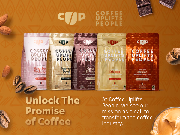 Coffee Uplifts People — Peruvian Decaf / A+ Content / Unlock the promise of coffee, composition 1, panel 1