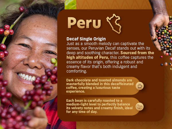 Coffee Uplifts People — Peruvian Decaf / A+ Content / Coffee origin, composition 1, panel 1