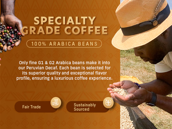 Coffee Uplifts People — Peruvian Decaf / A+ Content / Specialty grade coffee, composition 1, panel 1