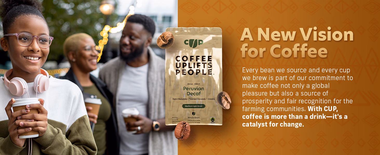 Coffee Uplifts People — Peruvian Decaf / A+ Content / A new vision for coffee, composition 1, panel 1