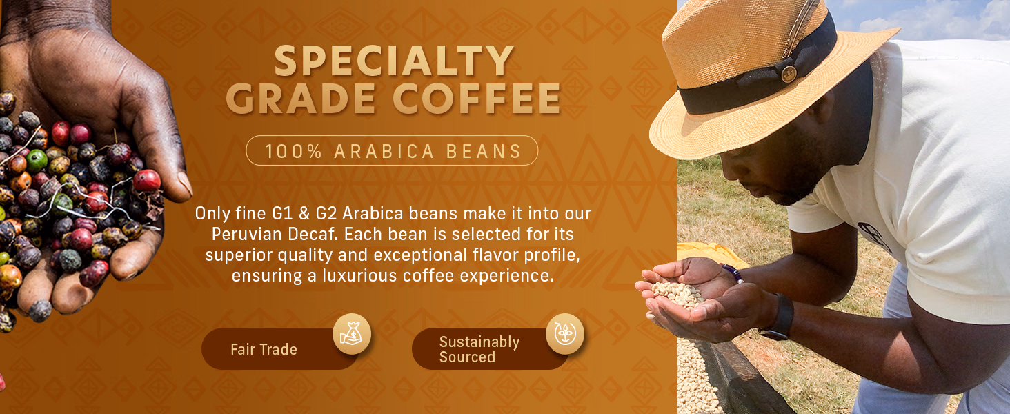 Coffee Uplifts People — Peruvian Decaf / A+ Content / Specialty grade coffee, composition 1, panel 1