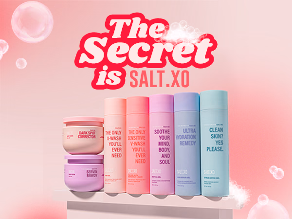SALT XO — Grapefruit Sensitive Yoni Gel Wash / A+ Content / The secret is SALT XO, composition 1, panel 1