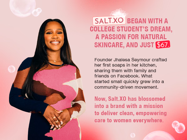 SALT XO — Grapefruit Sensitive Yoni Gel Wash / A+ Content / Our founder, composition 1, panel 1