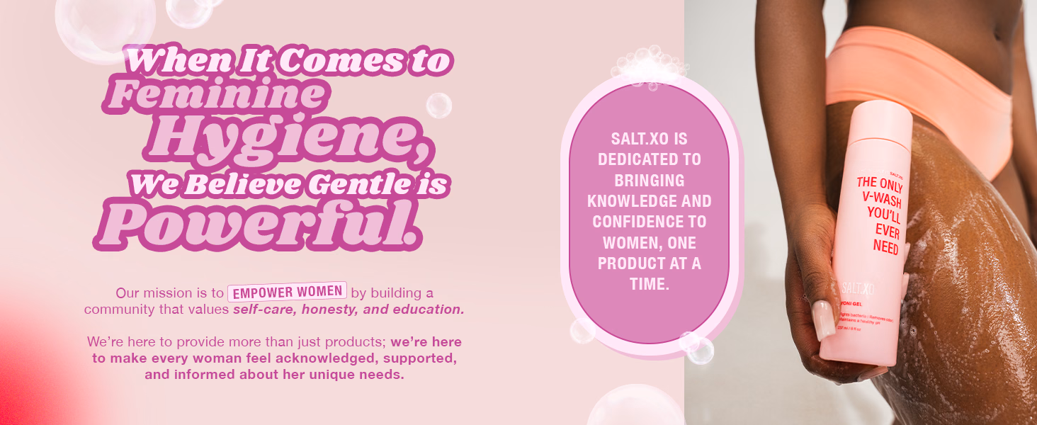 SALT XO — Grapefruit Sensitive Yoni Gel Wash / A+ Content / Gentle is powerful, composition 1, panel 1