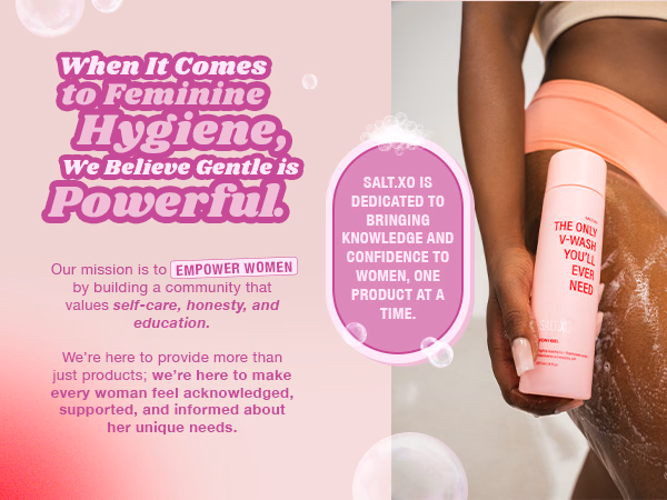 SALT XO — Grapefruit Sensitive Yoni Gel Wash / A+ Content / Gentle is powerful, composition 1, panel 1