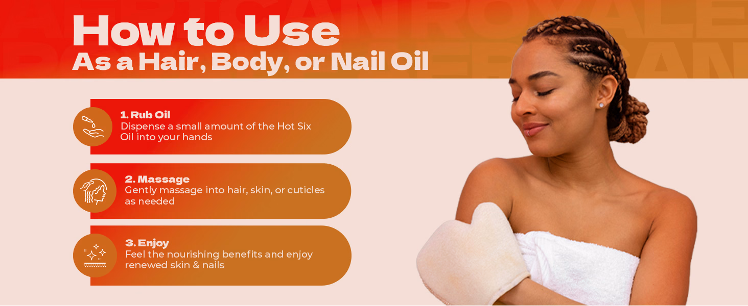 Bronner Bros. — African Royale Hot Six Oil / A+ Content / Hair, body and nail oil, composition 1, panel 1