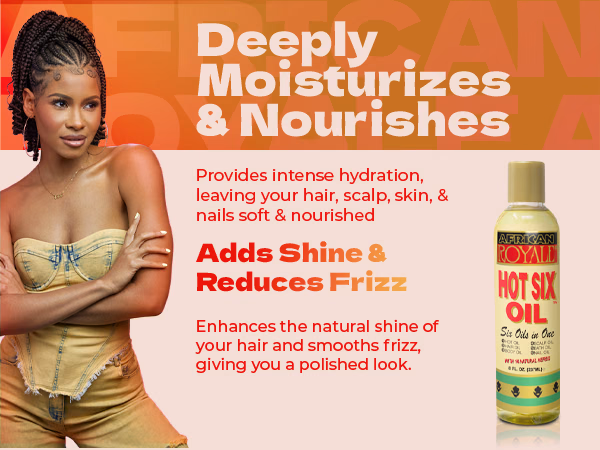 Bronner Bros. — African Royale Hot Six Oil / A+ Content / Moisture and shine, composition 1, panel 1