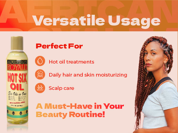 Bronner Bros. — African Royale Hot Six Oil / A+ Content / Versatile usage, composition 1, panel 1