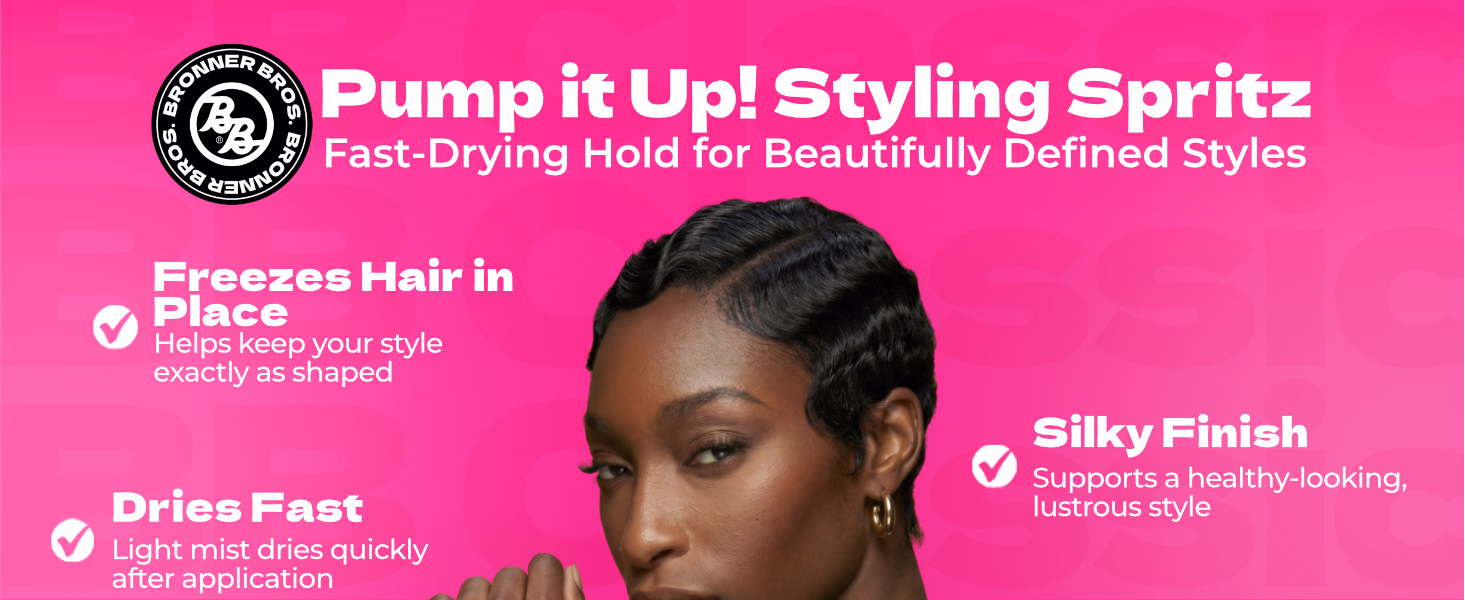 Bronner Bros. — Pump It Up! Regular Styling Spritz / A+ Content, composition 1, panel 1