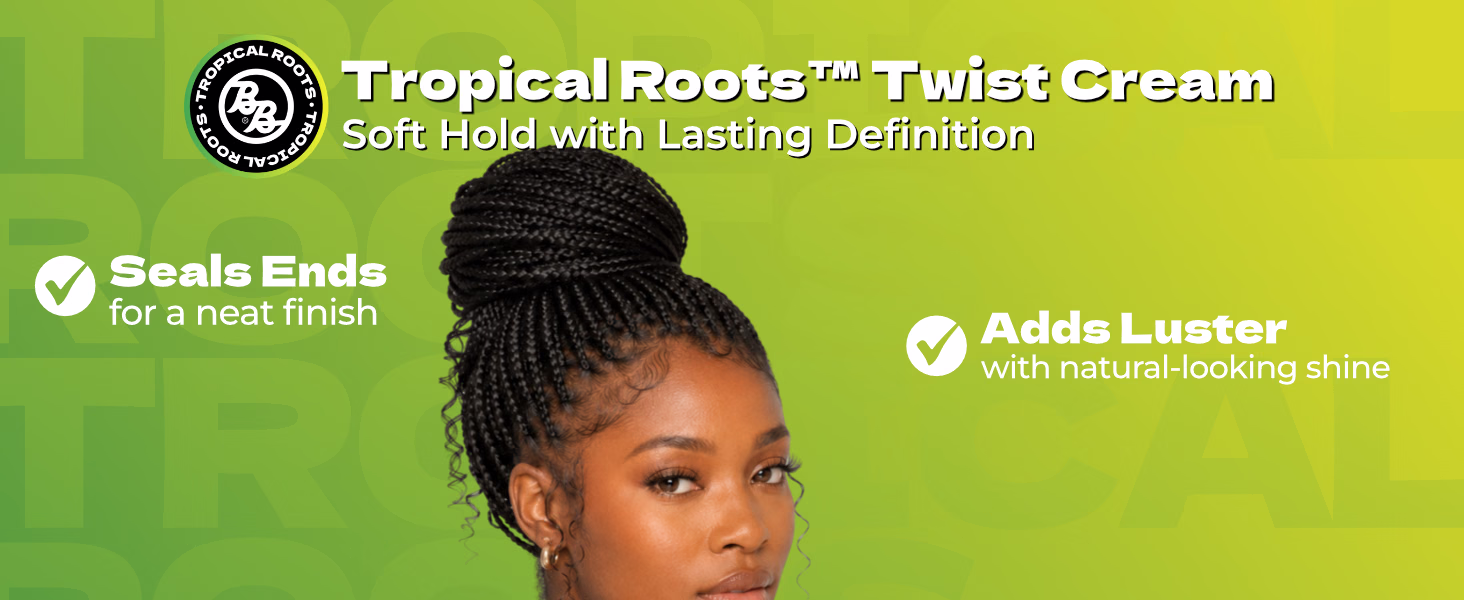 Bronner Bros. — Tropical Roots Twist Cream / A+ Content, composition 1, panel 1