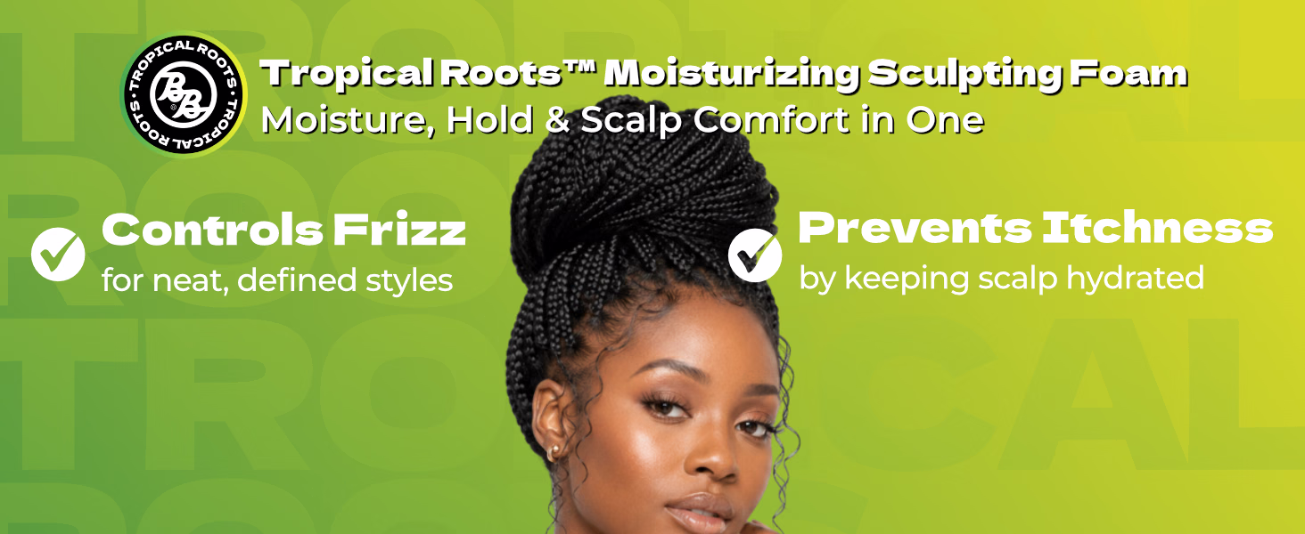 Bronner Bros. — Tropical Roots Moisturizing Sculpting Foam / A+ Content, composition 1, panel 1