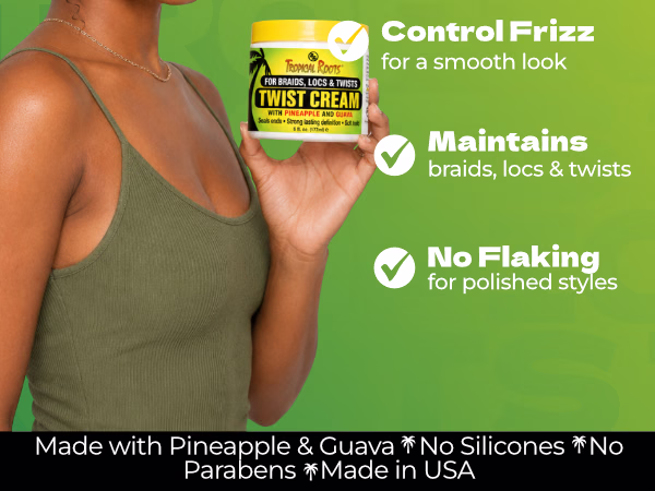 Bronner Bros. — Tropical Roots Twist Cream / A+ Content, composition 1, panel 1