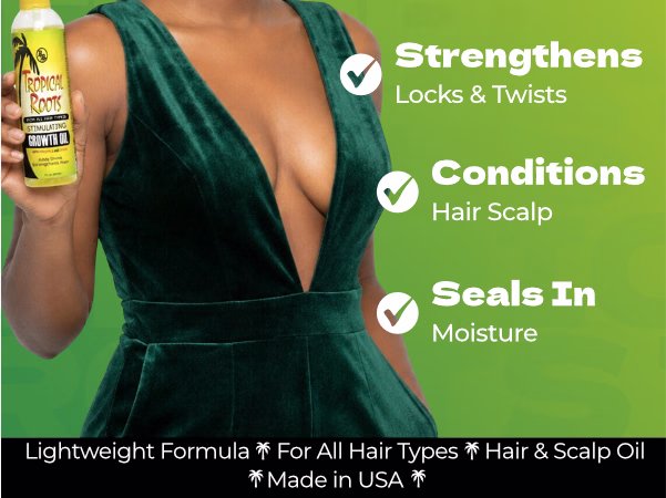 Bronner Bros. — Tropical Roots Stimulating Growth Oil / A+ Content, composition 1, panel 1