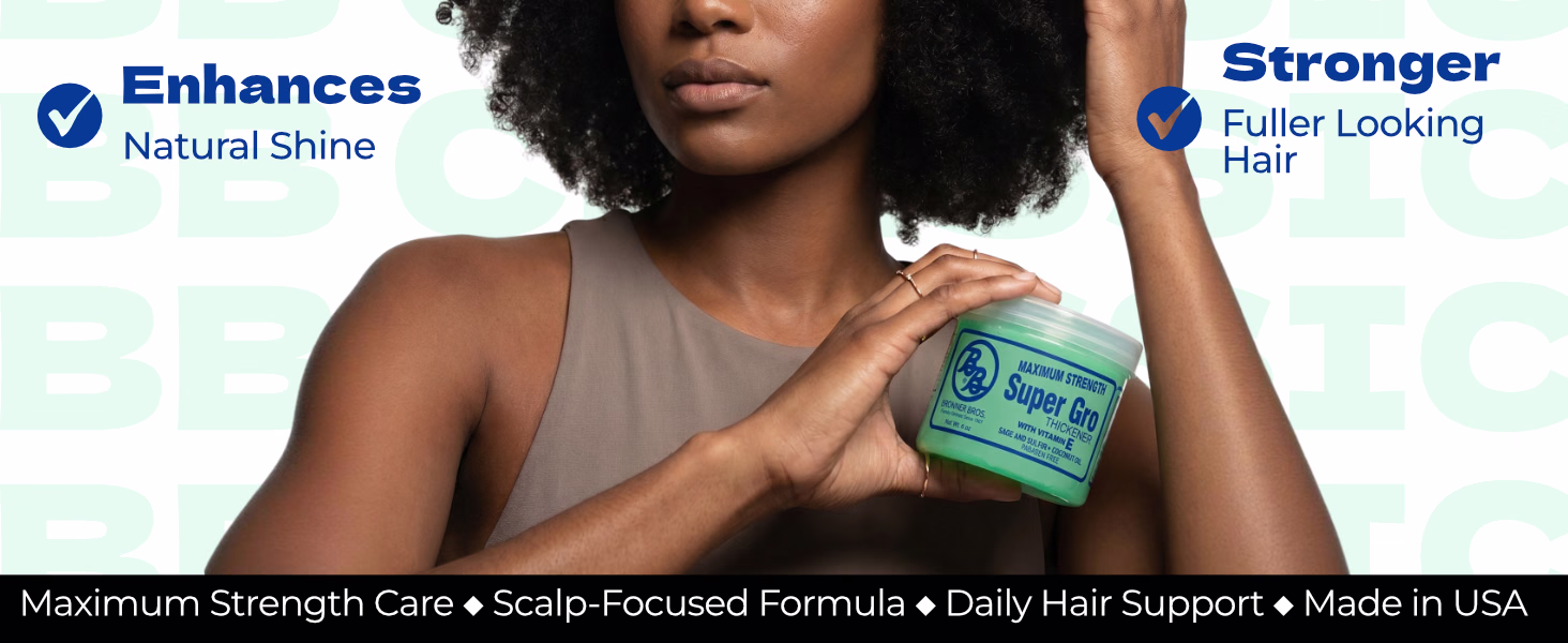Bronner Bros. — Super Gro Maximum Strength / A+ Content, composition 1, panel 1