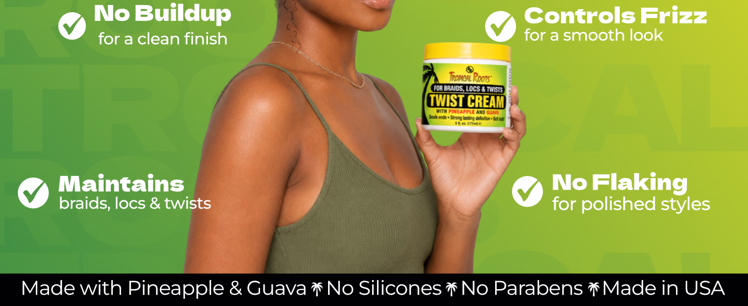 Bronner Bros. — Tropical Roots Twist Cream / A+ Content, composition 1, panel 1