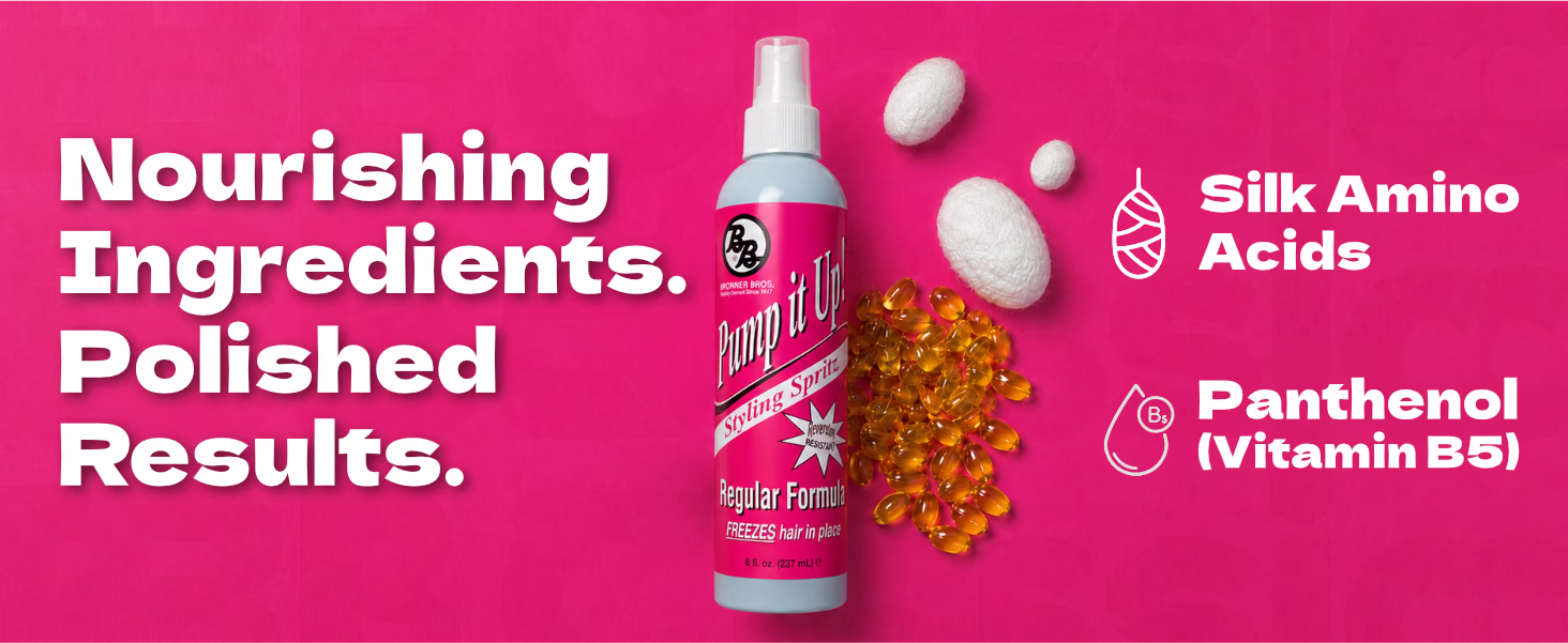 Bronner Bros. — Pump It Up! Regular Styling Spritz / A+ Content, composition 1, panel 1