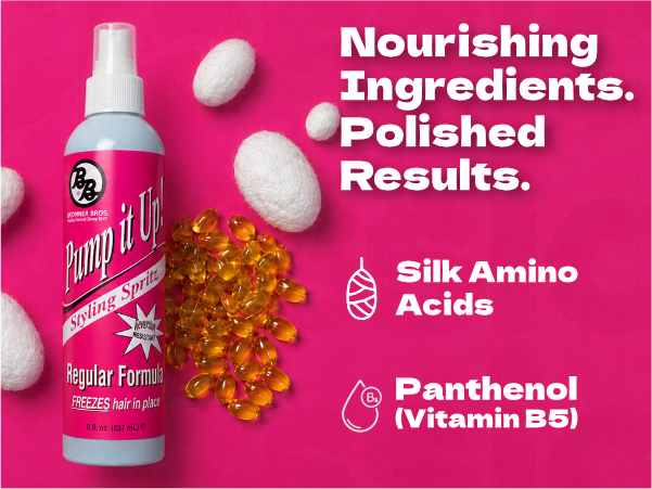 Bronner Bros. — Pump It Up! Regular Styling Spritz / A+ Content, composition 1, panel 1