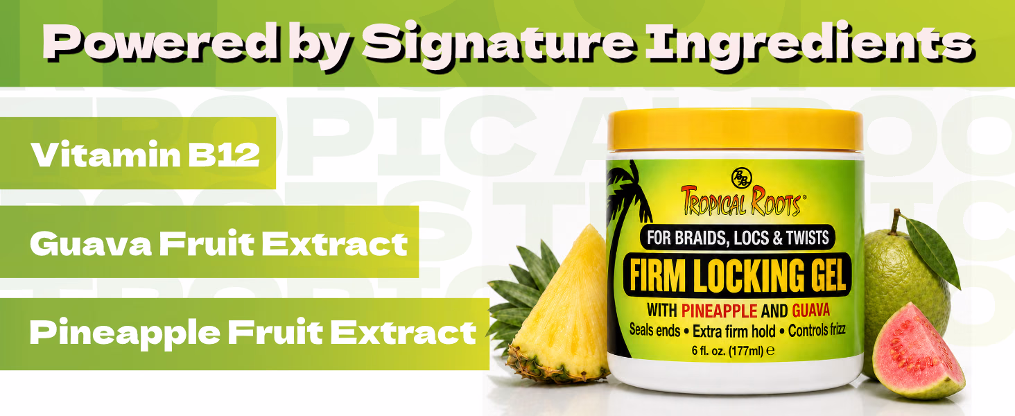 Bronner Bros. — Tropical Roots Firm Locking Gel / A+ Content, composition 1, panel 1