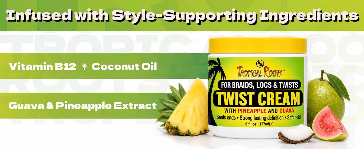 Bronner Bros. — Tropical Roots Twist Cream / A+ Content, composition 1, panel 1