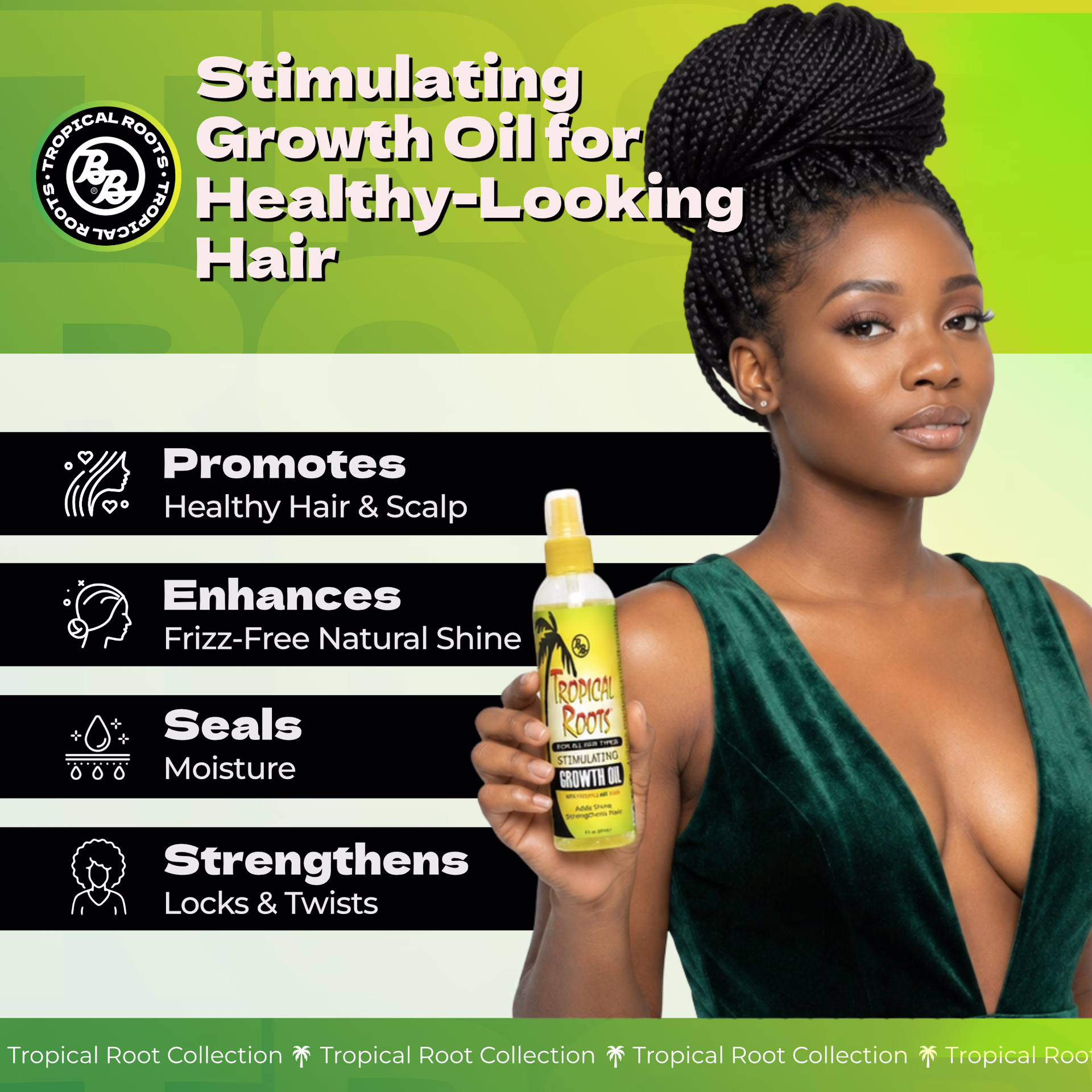 Bronner Bros. / Tropical Roots Stimulating Growth Oil — listing image 1