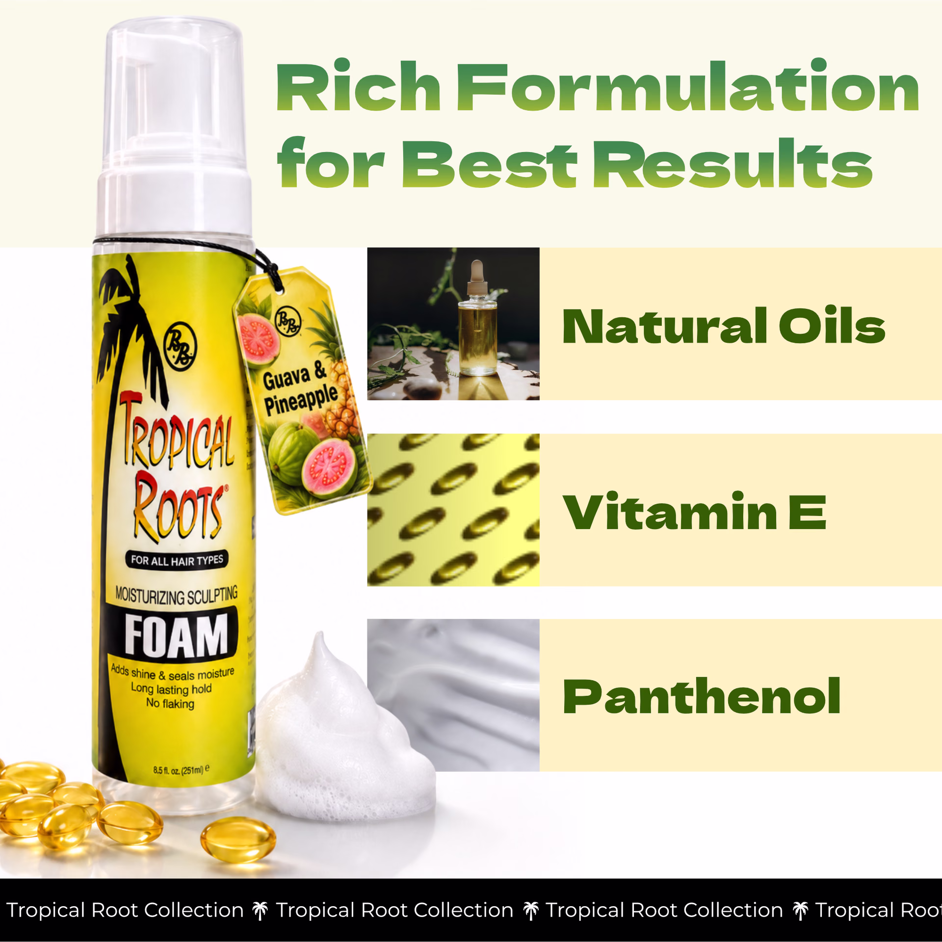 Bronner Bros. / Tropical Roots Moisturizing Sculpting Foam — listing image 3