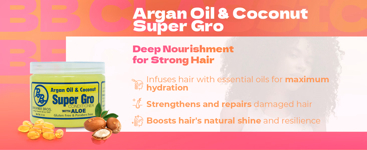 Bronner Bros. — Double Strength Super Gro / A+ Content / Argan & Coconut, composition 1, panel 1