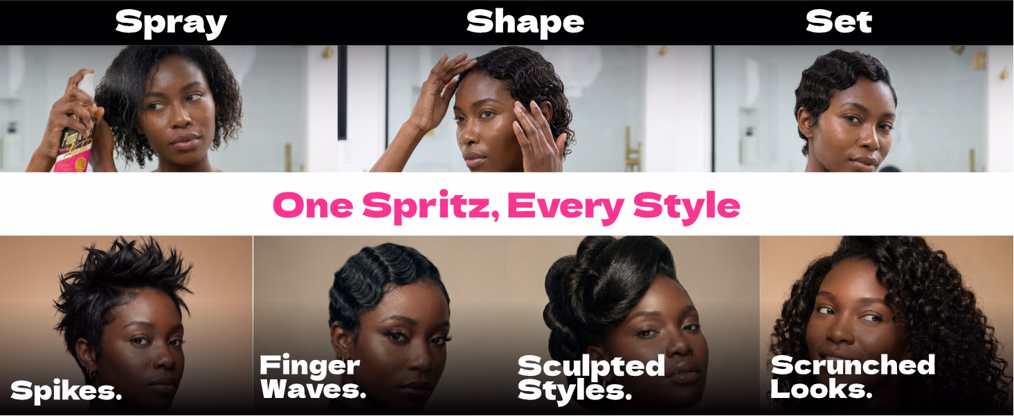 Bronner Bros. — Pump It Up! Gold Styling Spritz / A+ Content, composition 1, panel 1