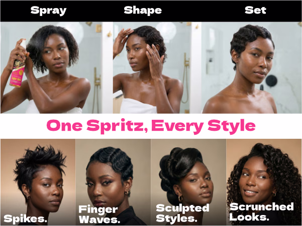 Bronner Bros. — Pump It Up! Gold Styling Spritz / A+ Content, composition 1, panel 1