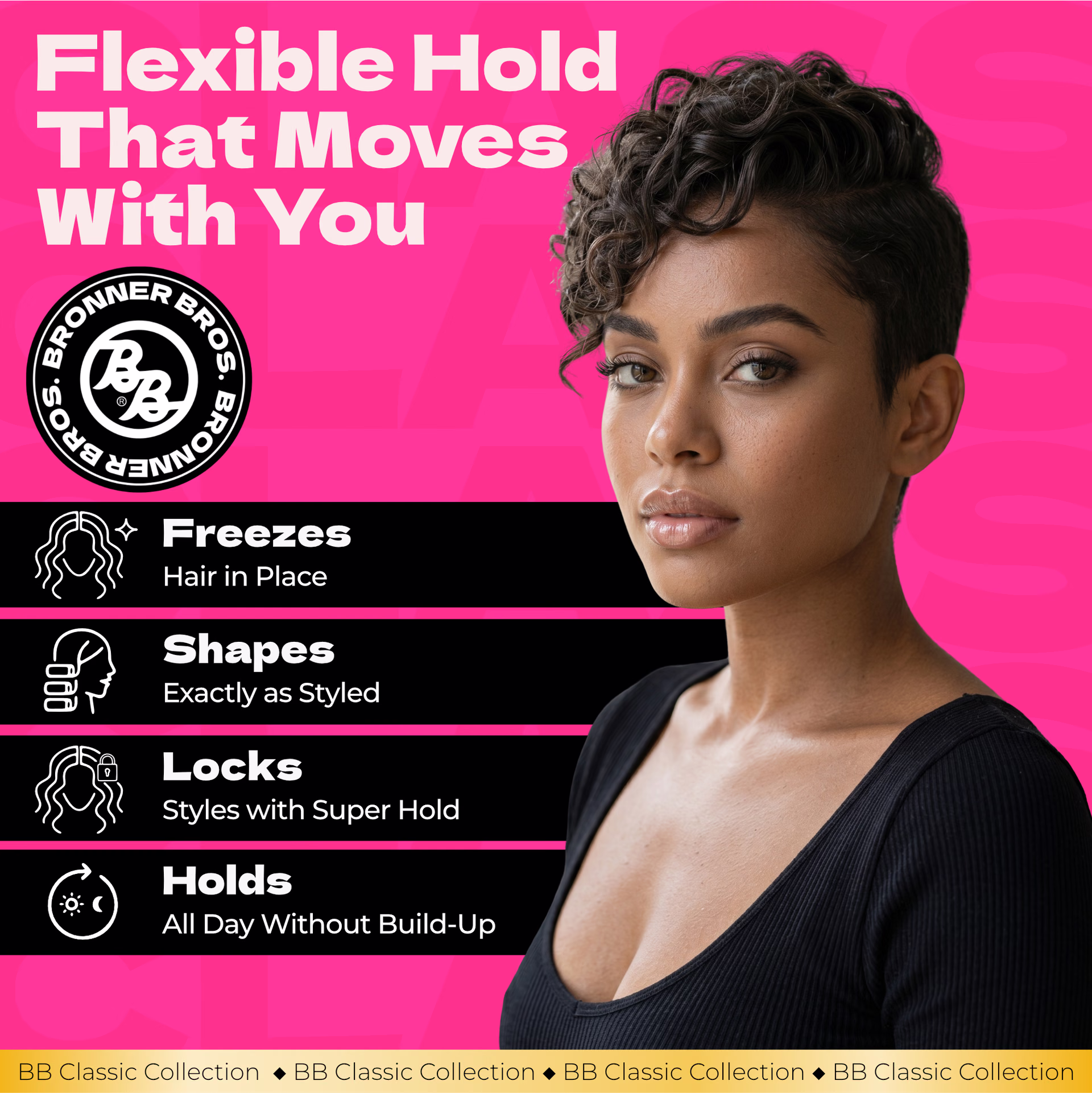 Bronner Bros. Pump It Up! Gold Styling Spritz — complete listing image