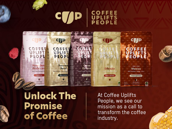 Coffee Uplifts People — Cocoa ESPresso / A+ Content / Unlock the promise of coffee, composition 1, panel 1