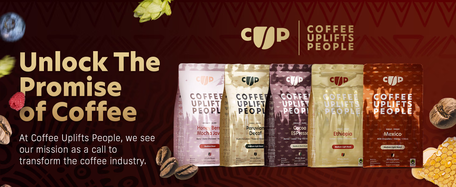 Coffee Uplifts People — Cocoa ESPresso / A+ Content / Unlock the promise of coffee, composition 1, panel 1