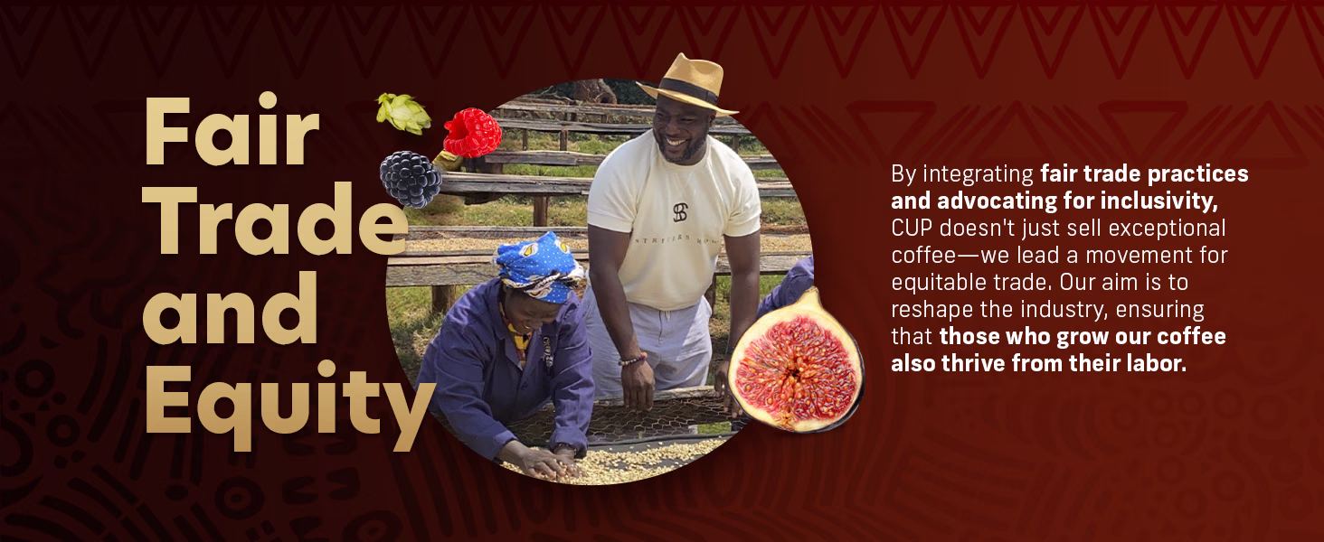 Coffee Uplifts People — Cocoa ESPresso / A+ Content / Fair trade and equity, composition 1, panel 1