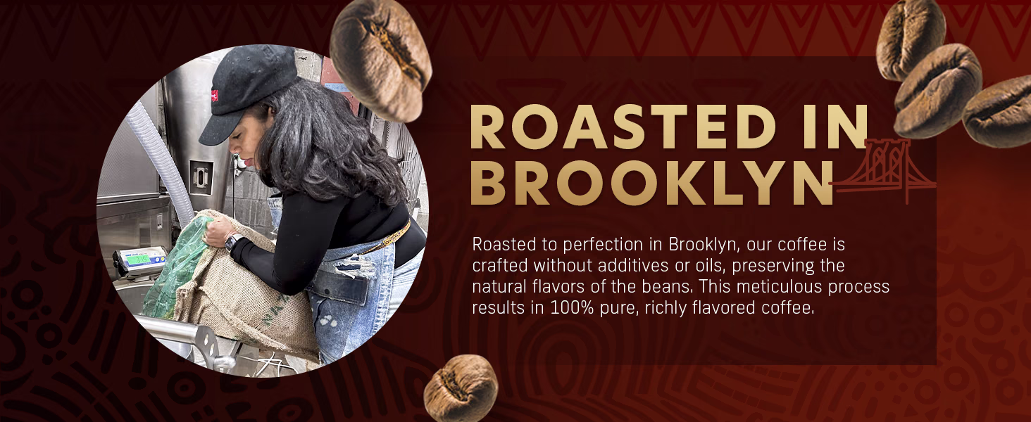 Coffee Uplifts People — Cocoa ESPresso / A+ Content / Roasted in Brooklyn, composition 1, panel 1