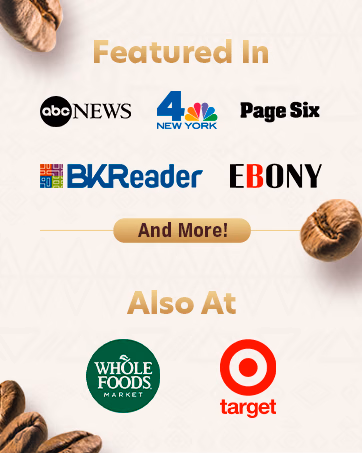 CUP’s featured-in panel shows ABC News, NBC 4 New York, Page Six, BK Reader, and Ebony, plus Whole Foods Market and Target availability.