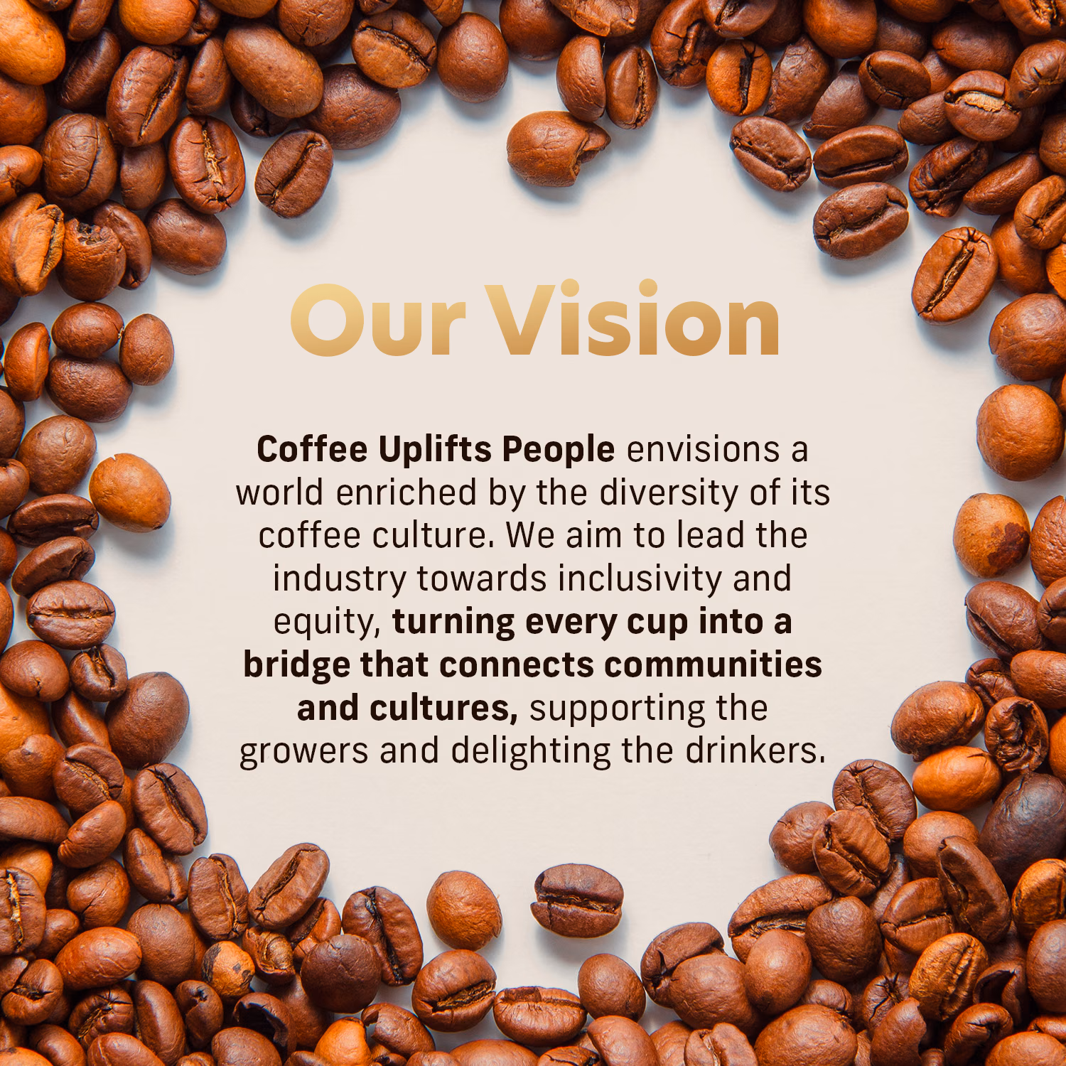 Coffee Uplifts People — About Page / Storefront, composition 4, panel 1