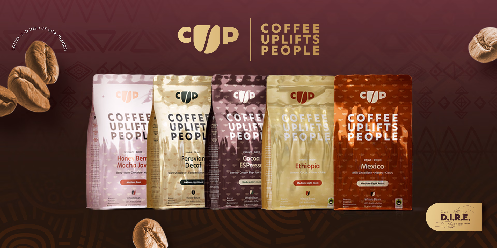 Coffee Uplifts People — About Page / Storefront, composition 6, panel 1