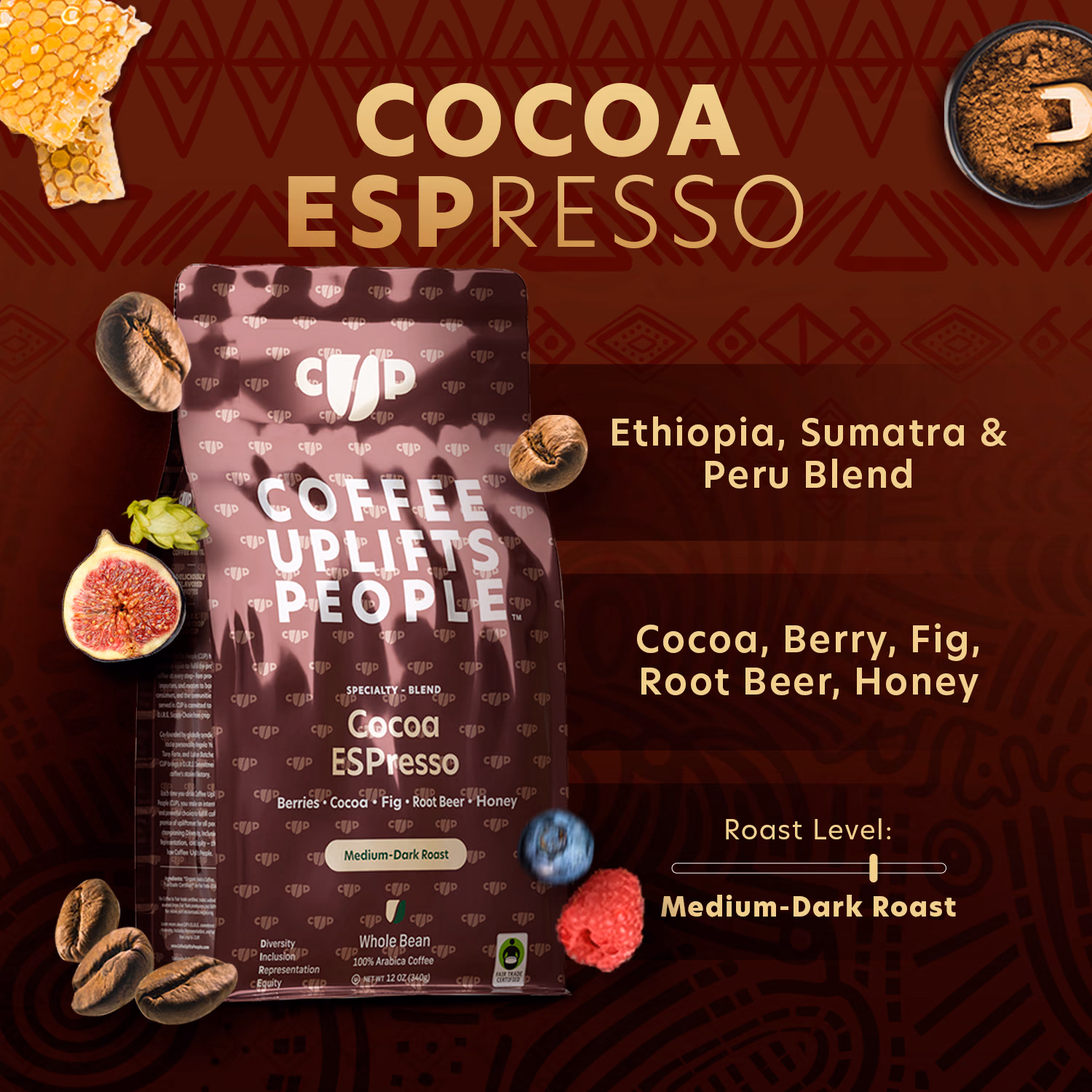Coffee Uplifts People — Shop / Whole Bean / Storefront, composition 4, panel 1